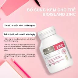 Kẽm Bioisland Zinc For Kids - Bổ Sung Kẽm Hữu Cơ Cho Trẻ, Hỗ Trợ Tăng Đề Kháng Lọ 120 Viên 3