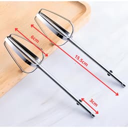 Phụ Kiện Máy Đánh Trứng HE-133, Bộ Que Đánh Trứng, Đánh Bột Thay Thế Bằng Thép Không Gỉ 3