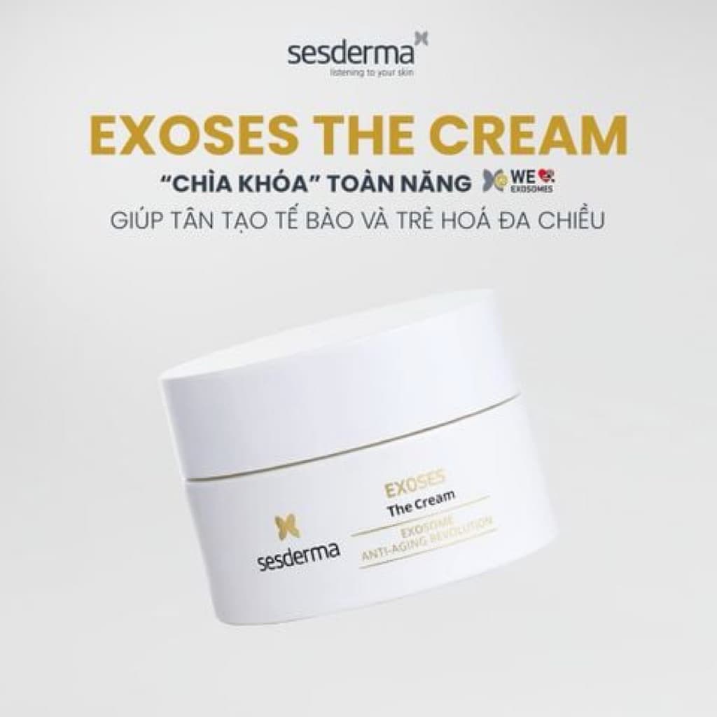 (ĐMN) Sesderma - Exoses The Cream Kem Dưỡng Chiết Tế Bào Gốc Exosome Sửa Chữa, Tân Tạo Tế Bào Và Trẻ Hoá Đa Chiều 50ml