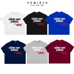 Áo Thun BOXY Local Brand VEQISTU "IT'S SEA", Áo Thun Boxy Form Rộng Unisexm Nam Nữ Cổ Tròn 250Gsm  Cotton 1