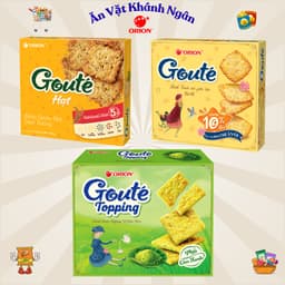 Bánh Quy Goute Orion Đủ Vị - Mè , Hạt, Và Bơ Đậu Phộng Hộp 316g - 320g - HÀNG CHÍNH HÃNG 1