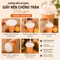 [HÀNG MỚI VỀ] SET 500 Tờ Giấy Chống Tràn Miệng Cốc, Chống Tràn Cafe, Trà Sữa, Chống Tràn Ly Hiệu Quả Hàng Loại I 2