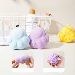 Bông Tắm Tạo Bọt Cho Bé, Mút Tắm Bọt Biển Mềm Mại, An Toàn Cho Da Em Bé, Làm Sạch Sâu, Hình Dáng Dễ Thương 8