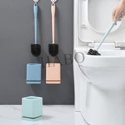Bộ chổi cọ bồn cầu HABO bằng nhựa PP thiết kế gọn nhẹ dán tường không cần khoan vệ sinh sạch nhanh bền chắc tiện sử dụng 3