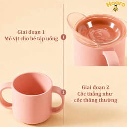 Cốc tập uống nước cho bé 2 giai đoạn chống đổ 150ml 9