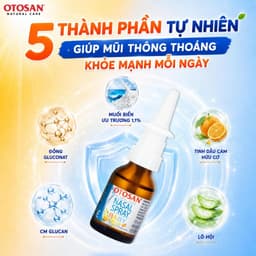 Xịt Mũi Otosan Nasal Spray Baby Cho Bé Từ 1 Tuổi Lọ 20ml Giúp Thông Mũi Giảm Tắc Nghẹt 4
