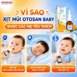Xịt Mũi Otosan Nasal Spray Baby Cho Bé Từ 1 Tuổi Lọ 20ml Giúp Thông Mũi Giảm Tắc Nghẹt 8