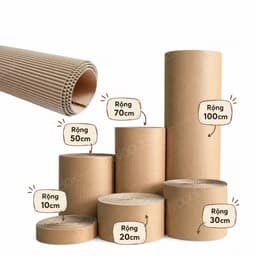 Giấy bìa carton 2 lớp đóng hàng gốm sứ. Cuộn bìa catton chống sốc bọc hàng dễ vỡ rộng 60cm x dài NHIỀU KÍCH THƯỚC 4