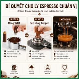 Tamper nén cà phê Espresso, đế inox 304, tay cầm gỗ chuẩn size 51,53,58mm (tặng cây đánh tơi cafe) chuyên nghiệp Mixmore 5