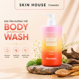 Sữa Tắm Five Grains Niacinamide 500ml Dưỡng Ẩm, Hương Nước Hoa Lưu Hương Dịu Nhẹ Skin House 1