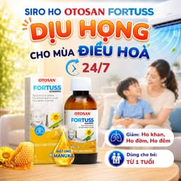Siro Ho Cho Bé Otosan Fortuss Vị Mật Ong Ngọt Giảm Ho Khan Đau Rát Khàn Tiếng Tan Đờm Chai 180g 7