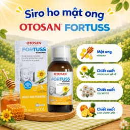 Siro Ho Cho Bé Otosan Fortuss Vị Mật Ong Ngọt Giảm Ho Khan Đau Rát Khàn Tiếng Tan Đờm Chai 180g 4