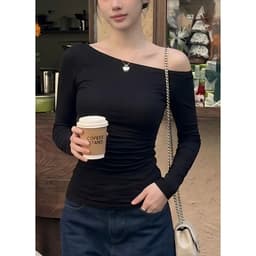 [Có Bigsize 45-85kg] Áo Thun Nữ Trễ Vai Tay Dài Limo Form Ôm Body Thun Gân Co Giãn Sang Chảnh MS290 6