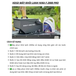 MÁY TẠO KHÓI LẠNH NIKA F-2000 PRO - Máy Khói lạnh Sân Khấu, Máy Phun Khói Đám Cưới, Khói Sát Mặt Đất 8