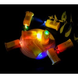 Combo 5, 10 Đèn led đom đóm, đèn trang trí hộp quà, trang trí hoa, giỏ quà- màu vàng dài  2m, gắn lồng đèn trung thu 2