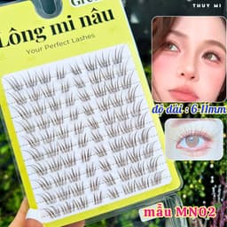 Lông Mi Màu Nâu MN21 Nhẹ Nhàng Tự Nhiên Độ Dài 9-13mm GREEN Thủy Mi 3