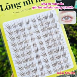 Lông Mi Màu Nâu MN21 Nhẹ Nhàng Tự Nhiên Độ Dài 9-13mm GREEN Thủy Mi 5