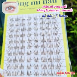 Lông Mi Màu Nâu MN21 Nhẹ Nhàng Tự Nhiên Độ Dài 9-13mm GREEN Thủy Mi 4