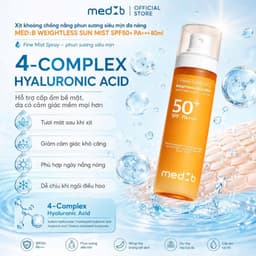 Xịt Khoáng Chống Nắng MED:B Weightless Sun Mist SPF50+ PA+++ 80ml- Chống UV, Chống Lão Hóa, Khóa Nền 5