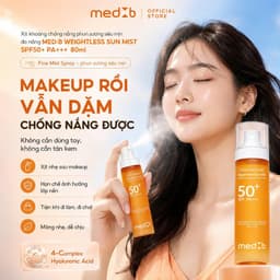 Xịt Khoáng Chống Nắng MED:B Weightless Sun Mist SPF50+ PA+++ 80ml- Chống UV, Chống Lão Hóa, Khóa Nền 6