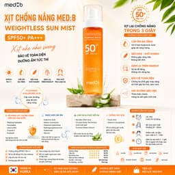Xịt Khoáng Chống Nắng MED:B Weightless Sun Mist SPF50+ PA+++ 80ml- Chống UV, Chống Lão Hóa, Khóa Nền 2