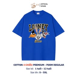 (9KG-100KG) Áo thun bé trai ISEE VN cotton 4 chiều thoáng mát hình hoạt hình LOONEY TUNES dáng regular premium 2