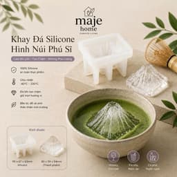 Khuôn đá núi phú sĩ silicone. Khuôn làm đá viên decor matcha phong cách Nhật Bản cao cấp - Majehome 1