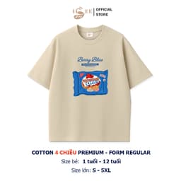 (9KG -100KG) Áo thun cho bé trai bé gái ISEE VN cotton 4 chiều in hình VỊT FUNDAY / BÁNH OREO form regular premium 3
