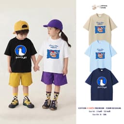 (9KG -100KG) Áo thun cho bé trai bé gái ISEE VN cotton 4 chiều in hình VỊT FUNDAY / BÁNH OREO form regular premium 1