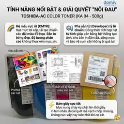 Mực Đổ Màu Toshiba AC KA 500G Cho 3505AC 4505AC 5005AC 5506AC Có Pha Từ In Màu Đẹp MIVDO 2