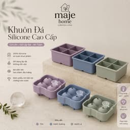 Khuôn đá viên silicone cỡ lớn. Khuôn làm đá cỡ đại cao cấp cho Matcha whisky cocktail cà phê giữ lạnh tốt - Majehome 1