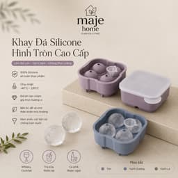 Khuôn đá viên silicone cỡ lớn. Khuôn làm đá cỡ đại cao cấp cho Matcha whisky cocktail cà phê giữ lạnh tốt - Majehome 3