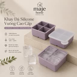Khuôn đá viên silicone cỡ lớn. Khuôn làm đá cỡ đại cao cấp cho Matcha whisky cocktail cà phê giữ lạnh tốt - Majehome 4