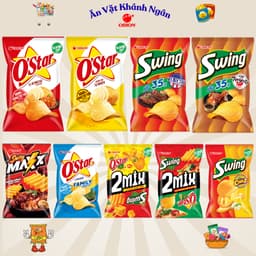 Combo Bánh Snack Khoai Tây OSTAR - SWING Orion Đủ Vị Gói Nhỏ Và Gói Lớn - HÀNG CHÍNH HÃNG 1