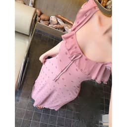 (Có Bigsize) Đầm Maxi Chấm Bi Cổ Vuông Bèo Nhún Dáng Ôm Tôn Dáng Hoạ Tiết Bi Mới Đi Biển Anan.clothing 5