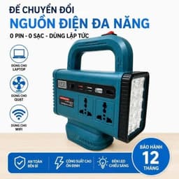 Đế Chuyển 21v-24v Lên 220v Tích Hợp Đèn Led, Đa Dạng Ổ Cắm, Cổng Usb Tiện Lợi 9