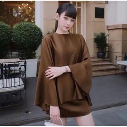 Set Lụa Tô Châu Áo Suông Tay Dài Phối Chân Váy A Ngắn Phong Cách Sang Trọng, Thanh Lịch Ananclothing4 5