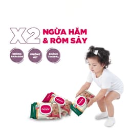 Khăn khô cho bé Mamamy 100% sợi tự nhiên và rayon Tropical gói 160 tờ mềm, dai, sạch cực 6