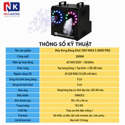 Máy Tạo Bong Bóng Khói NIKA - Máy phun bong bóng Khói Sân Khấu, Tiệc Cưới, Sự Kiện, cafe, bar 3