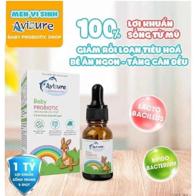 Avisure Baby Probiotic + ( hộp 20 ml ) – Hỗ Trợ Tiêu Hóa, Tăng Cường Miễn Dịch Cho Trẻ Sơ Sinh< BUNBUN SHOP