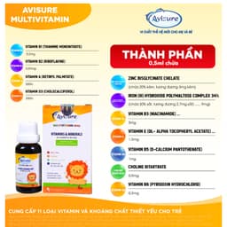** Avisure Multivitamin drops giúp bổ sung vitamin và khoáng chất cần thiết cho cơ thể.Giúp trẻ ăn ngon> BUNINY SHOP  $ 3
