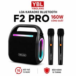 Loa Karaoke Bluetooth Yibolang F2 Pro 160W Kèm Micro Không Dây - Pin 12000mAh, DSP Chống Hú, Chống Nước IPX6 1