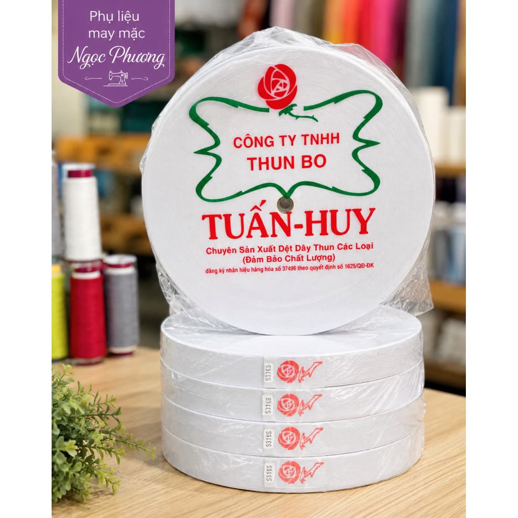 Thun lưng quần - Chun lưng quần Bông Hồng (1 cuộn khoảng 50m)