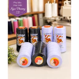 chỉ may cuộn lớn thương hiệu Hoa Mai và Thiên Long 40s/2 4