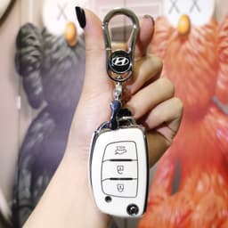 Ốp Chìa Khóa Xe Hyundai Chìa Bật TPU Dành Cho Grand i10, Elantra, Solati Chống Trầy Xước, Chống Va Đập, Chuẩn Form Zin 7