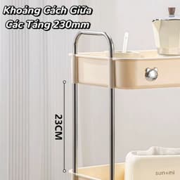 Kệ Đựng Đồ Đa Năng 3 Tầng Sunmix Có Bánh Xe Di Chuyển Tiện Lợi - Kệ Gấu Decor Phòng
 LCNL2 3