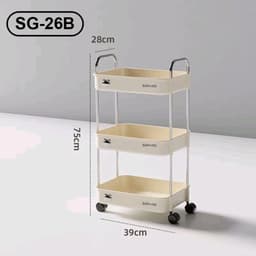 Kệ Đựng Đồ Đa Năng 3 Tầng Sunmix Có Bánh Xe Di Chuyển Tiện Lợi - Kệ Gấu Decor Phòng
 LCNL2 6