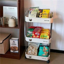 Kệ Đựng Đồ Đa Năng 3 Tầng Sunmix Có Bánh Xe Di Chuyển Tiện Lợi - Kệ Gấu Decor Phòng
 LCNL2 9