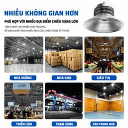 Đèn LED Nhà Xưởng Highbay HALEDCO 100W 150W 200W 250W | Đèn LED Công Nghiệp Siêu Sáng, Đèn Kho Xưởng, Tiết Kiệm Điện 7