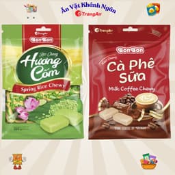 Kẹo Chew Hương Cốm Tràng An Gói 250G, Cà Phê Sữa Tràng An Gói 176G - HÀNG CHÍNH HÃNG 1